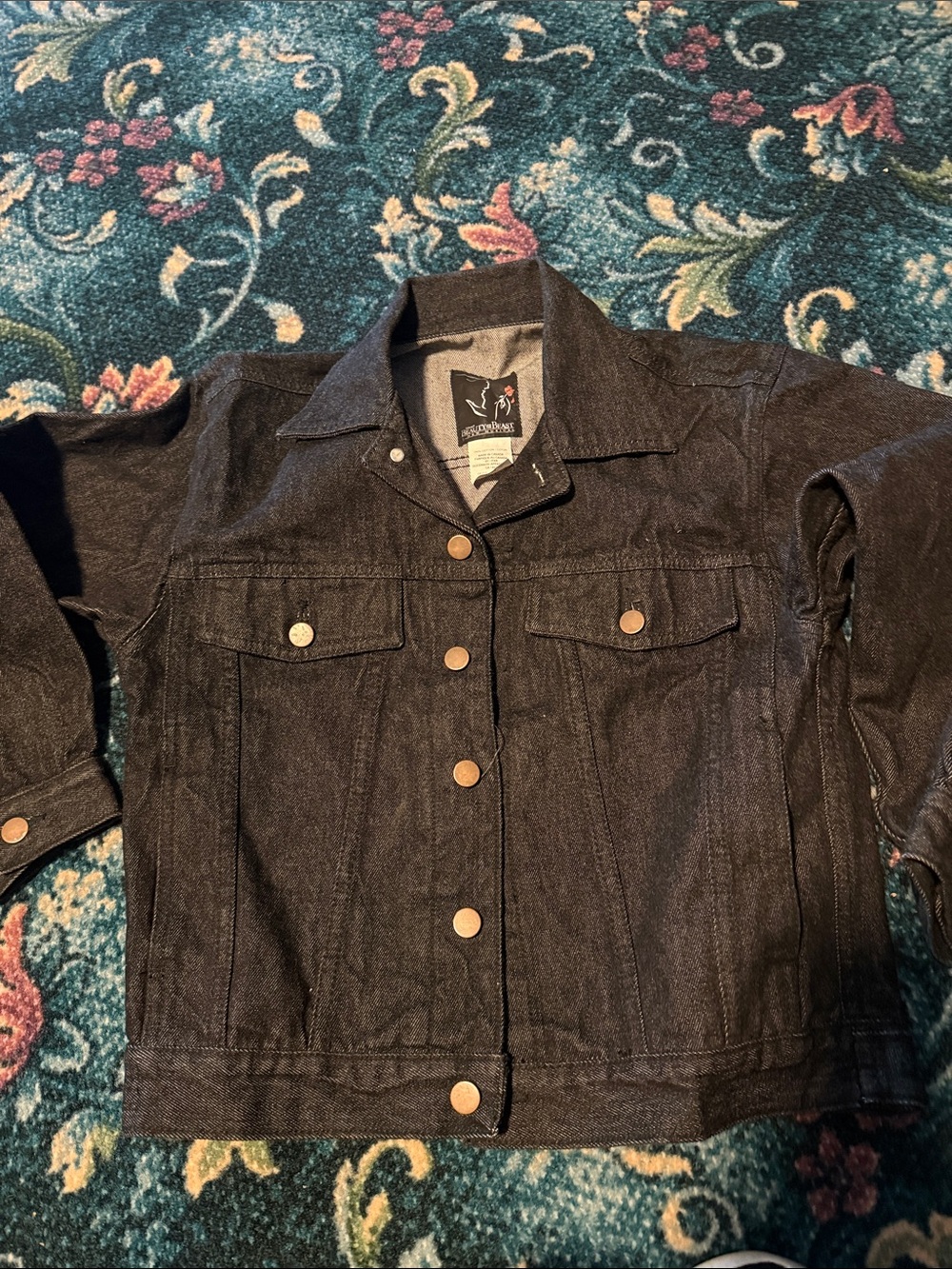 Black Denim Beauty and the Beast Jacket - Women